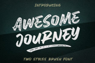 Awesome Journey: A Bold Brush Font for Digital Design
