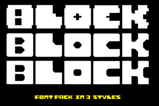 Block Family: The Chunky Display Font for Crafters