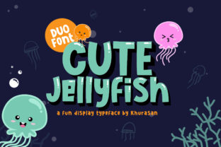 Cute Jellyfish Display Font for Cheerful Brand Identity