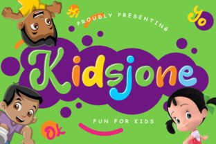 Kidsjone: A Playful Display Font for Small Business Branding