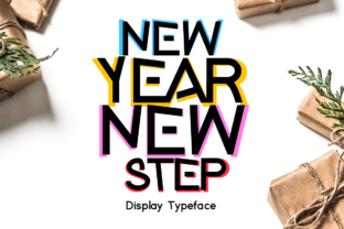 New Year New Step: A Cheerful Display Font for Branding