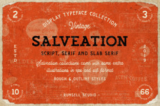 Salveation: A Bold Display Font for Vintage Editorial Design