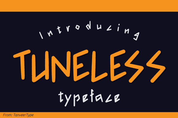 Tuneless: A Sweet Display Font for Small Business Branding